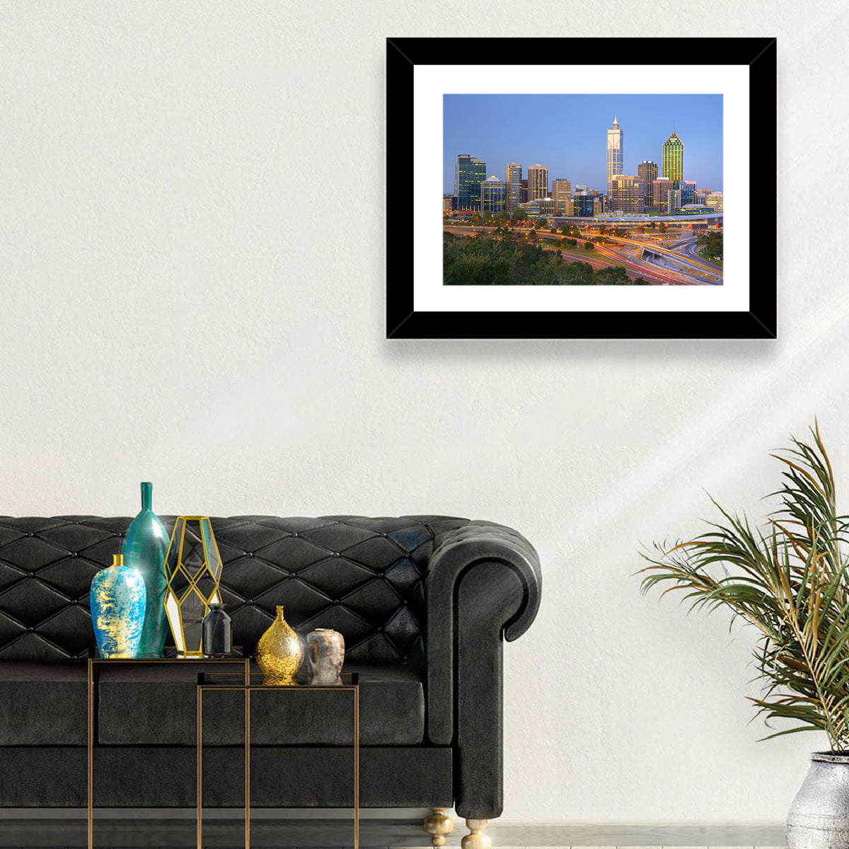 Perth Skyline at Dusk Wall Art