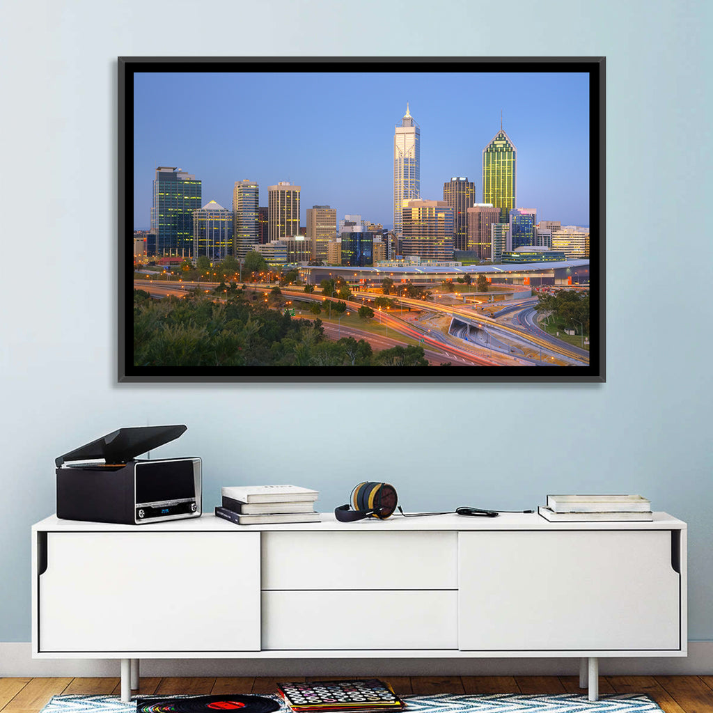 Perth Skyline at Dusk Wall Art