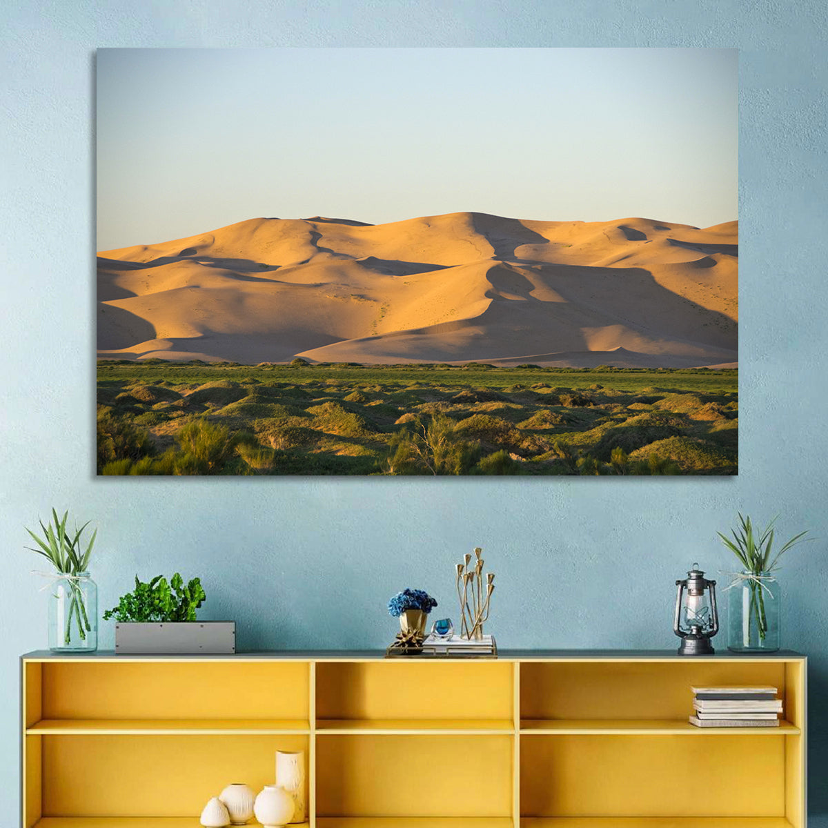 Goby Desert Dunes Wall Art in a room, landscape