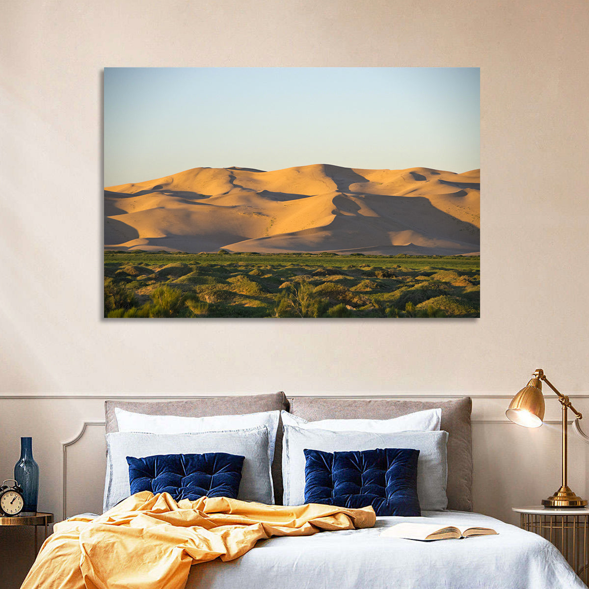 Goby Desert Dunes Wall Art in a room, landscape