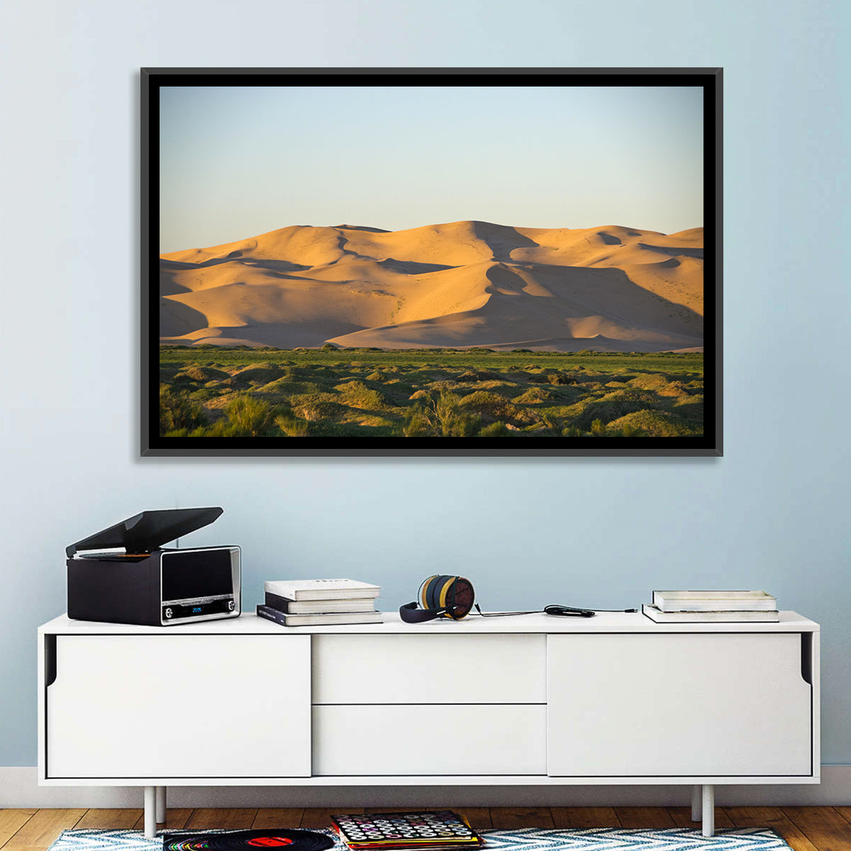 Goby Desert Dunes Wall Art in a room, landscape