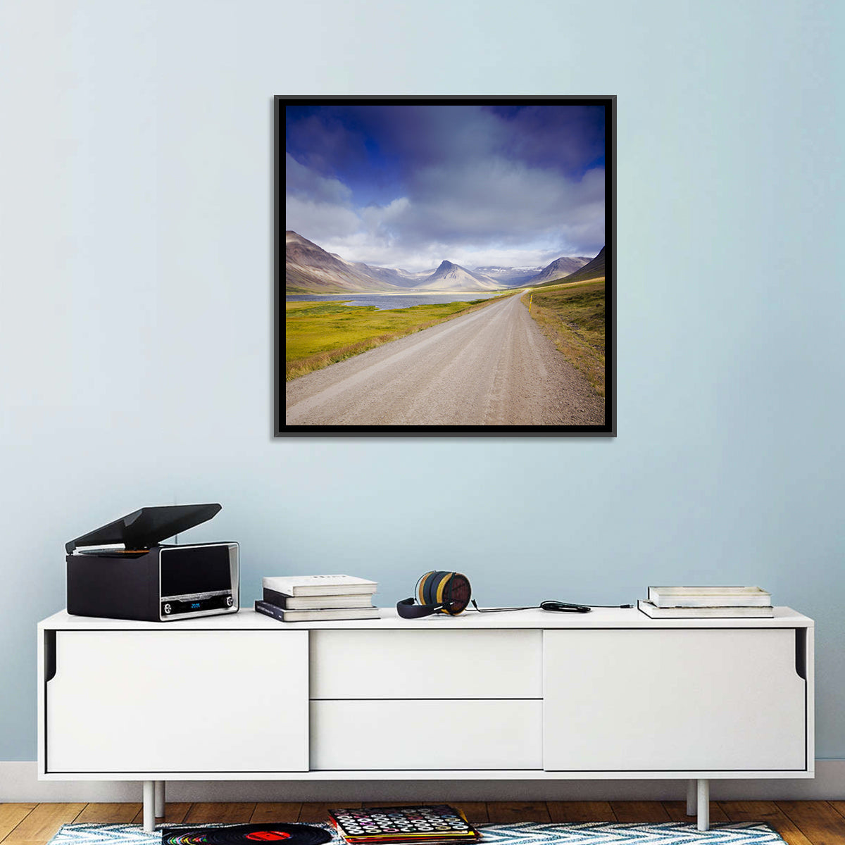 Iceland Gravel Road Landscape Wall Art