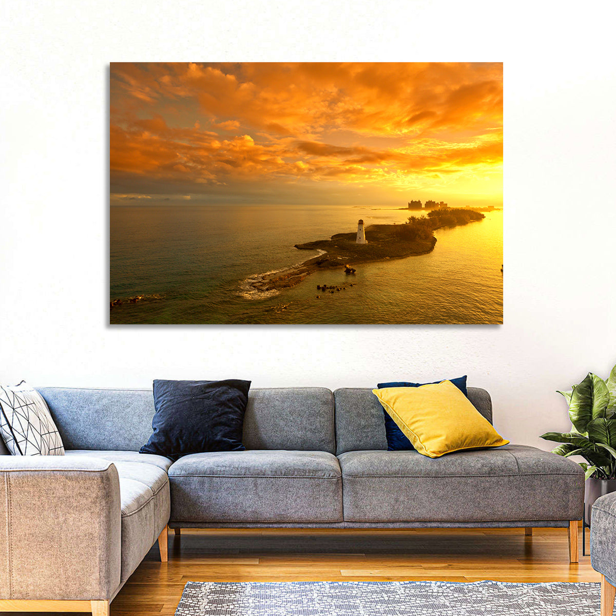 Nassau Lighthouse at Golden Hour Wall Art