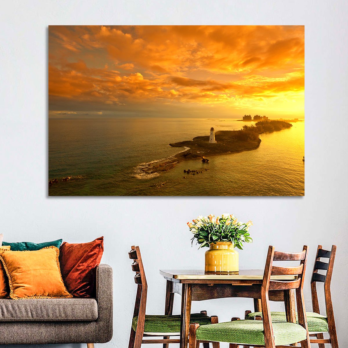 Nassau Lighthouse at Golden Hour Wall Art