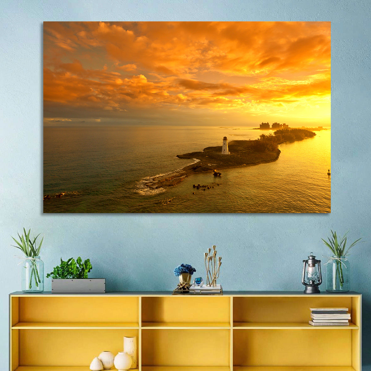 Nassau Lighthouse at Golden Hour Wall Art