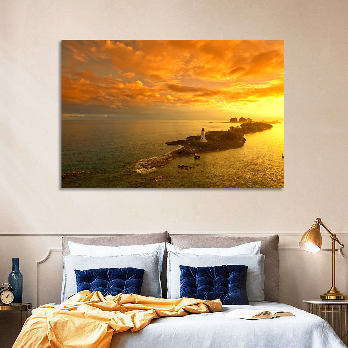 Nassau Lighthouse at Golden Hour Wall Art