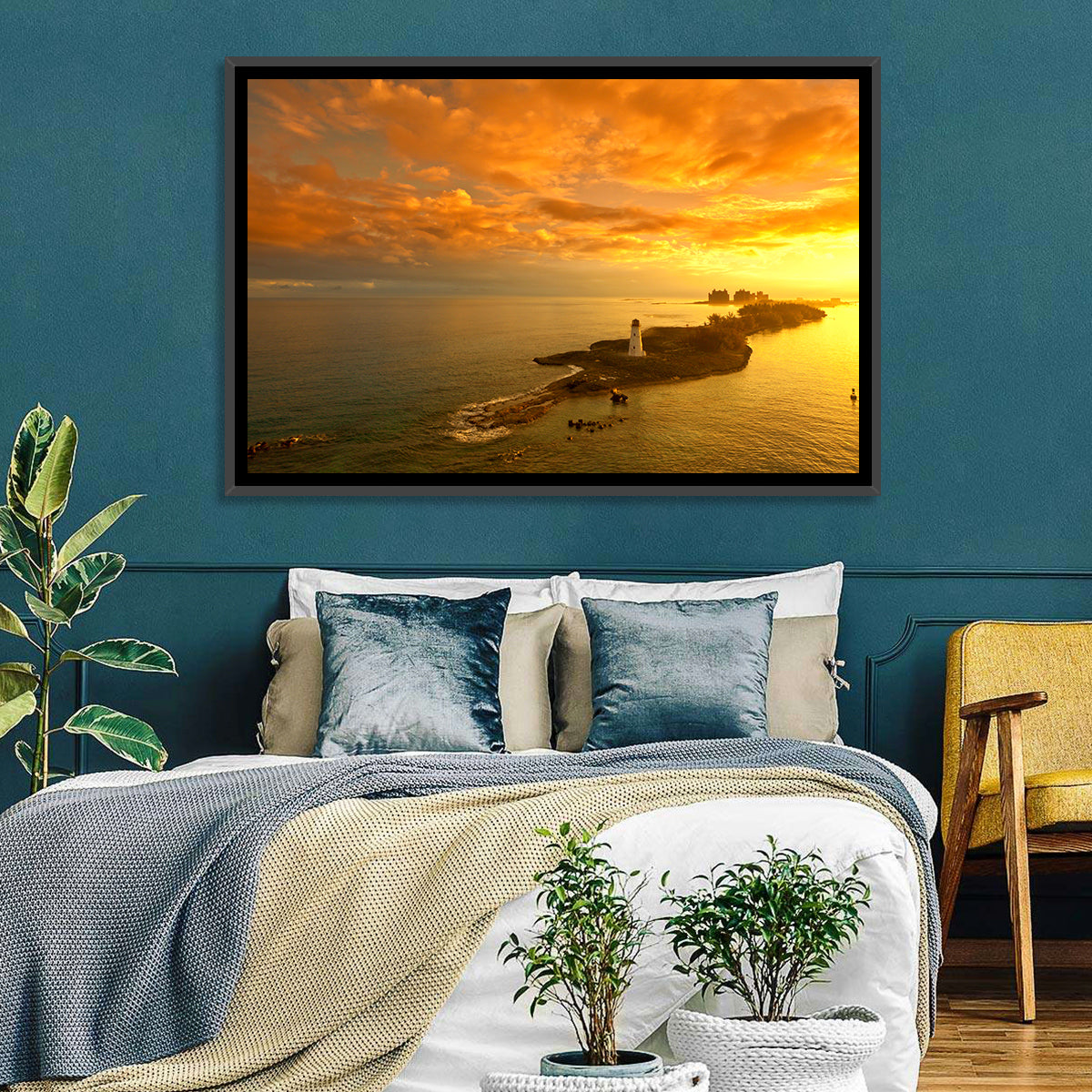 Nassau Lighthouse at Golden Hour Wall Art