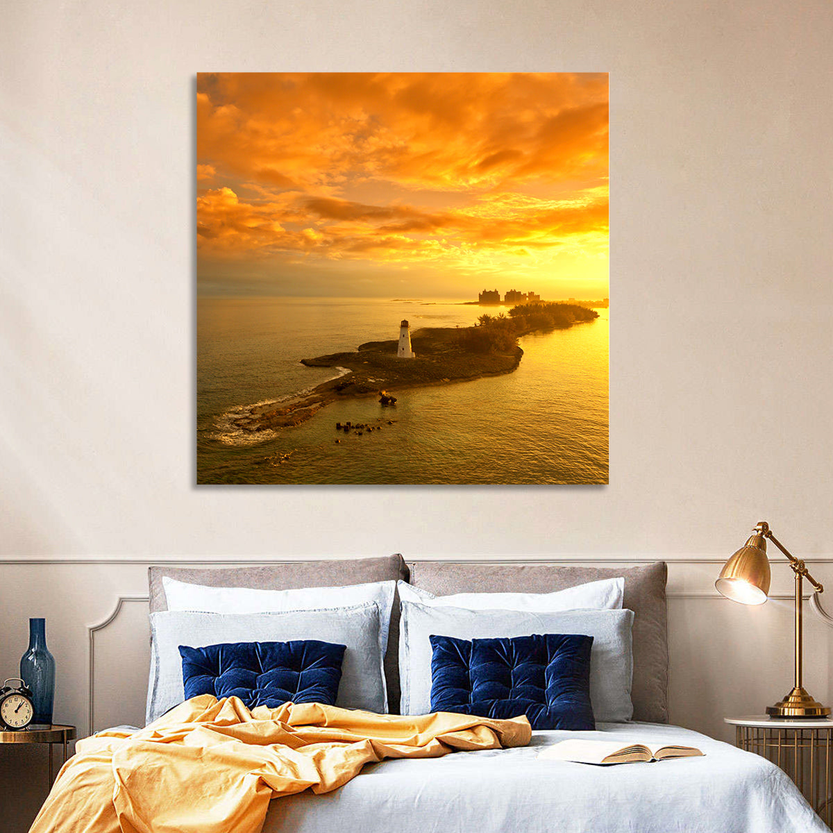 Nassau Lighthouse at Golden Hour Wall Art
