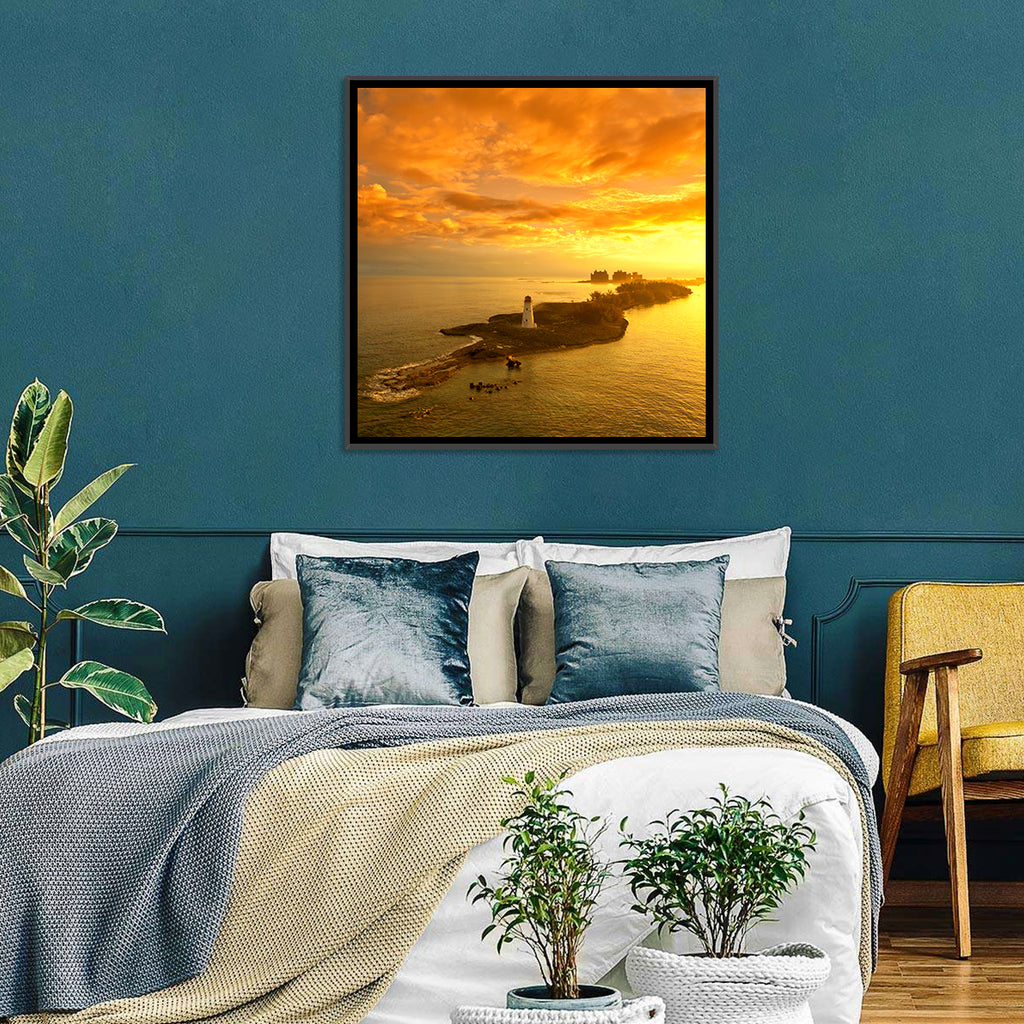 Nassau Lighthouse at Golden Hour Wall Art
