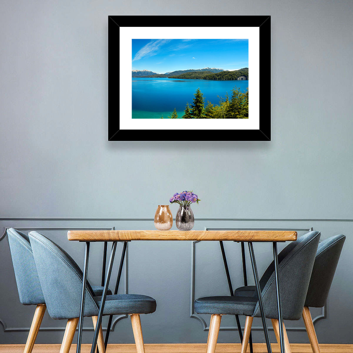 Nahuel Huapi Lake Wall Art in a room, panoramic