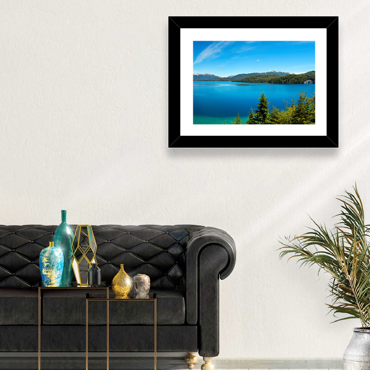 Nahuel Huapi Lake Wall Art in a room, panoramic