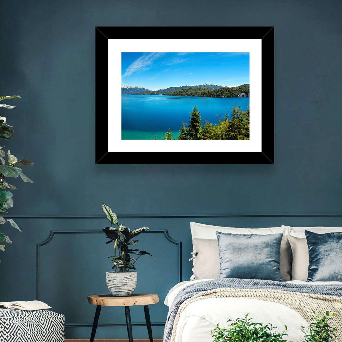 Nahuel Huapi Lake Wall Art in a room, panoramic