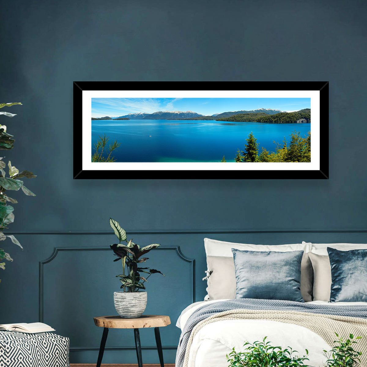 Nahuel Huapi Lake Wall Art in a room, panoramic