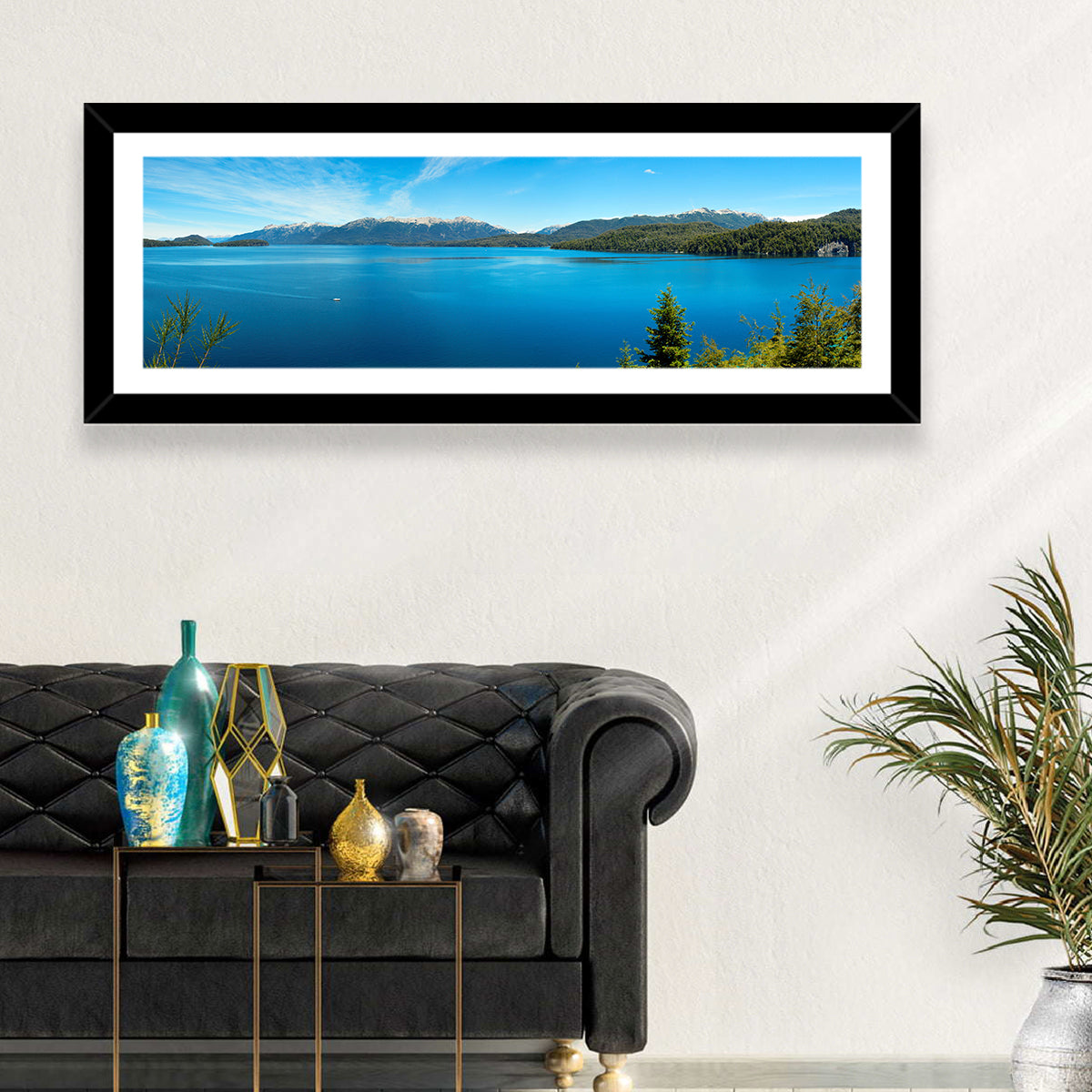Nahuel Huapi Lake Wall Art in a room, panoramic