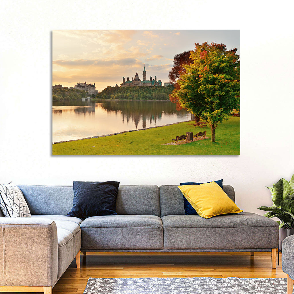 Ottawa Skyline at Golden Hour Wall Art
