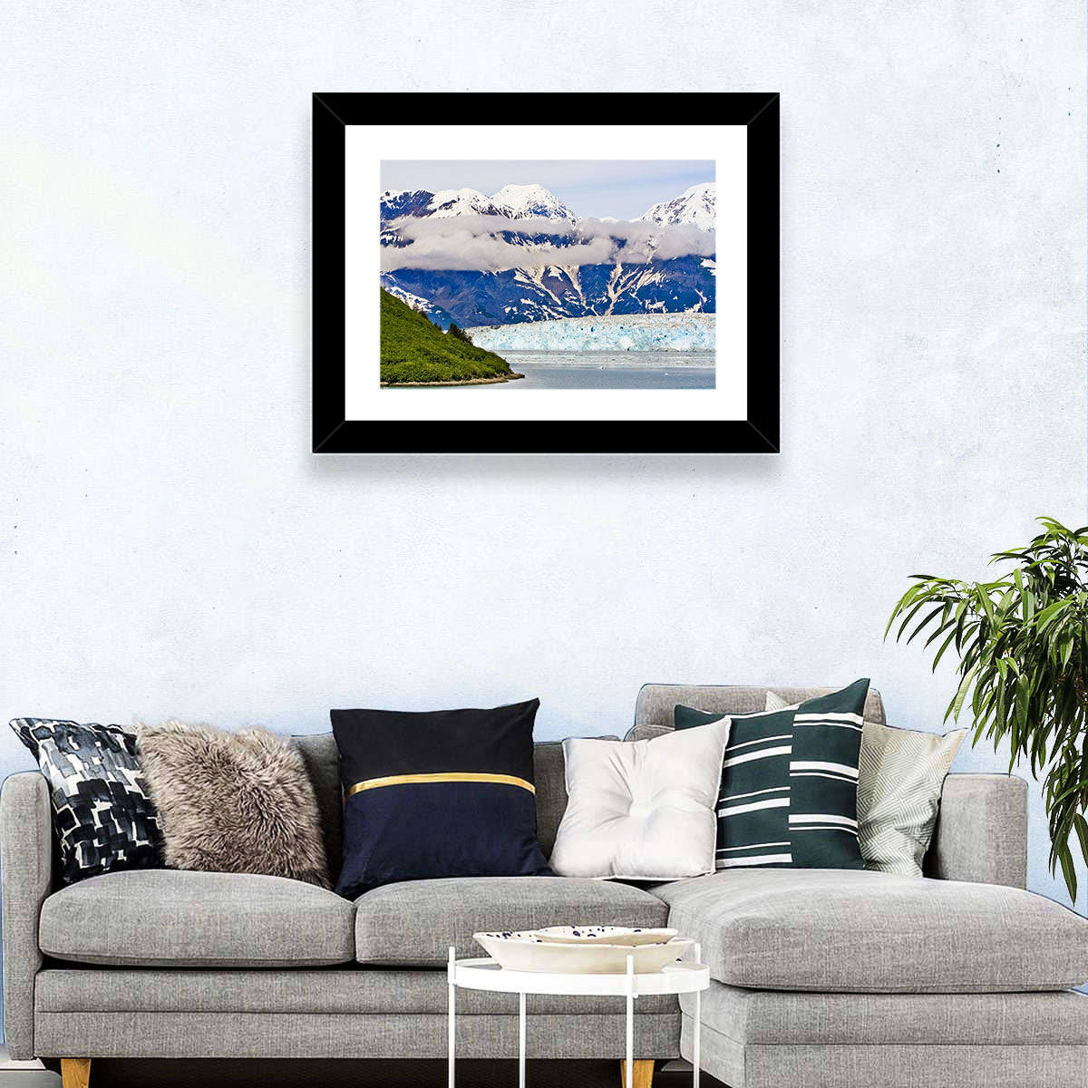 Hubbard Glacier and Snowcapped Peaks Wall Art