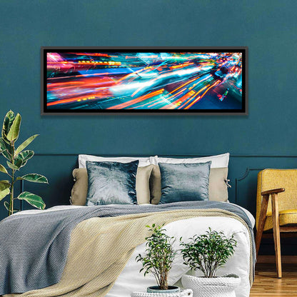 Car Lights Trails Wall Art