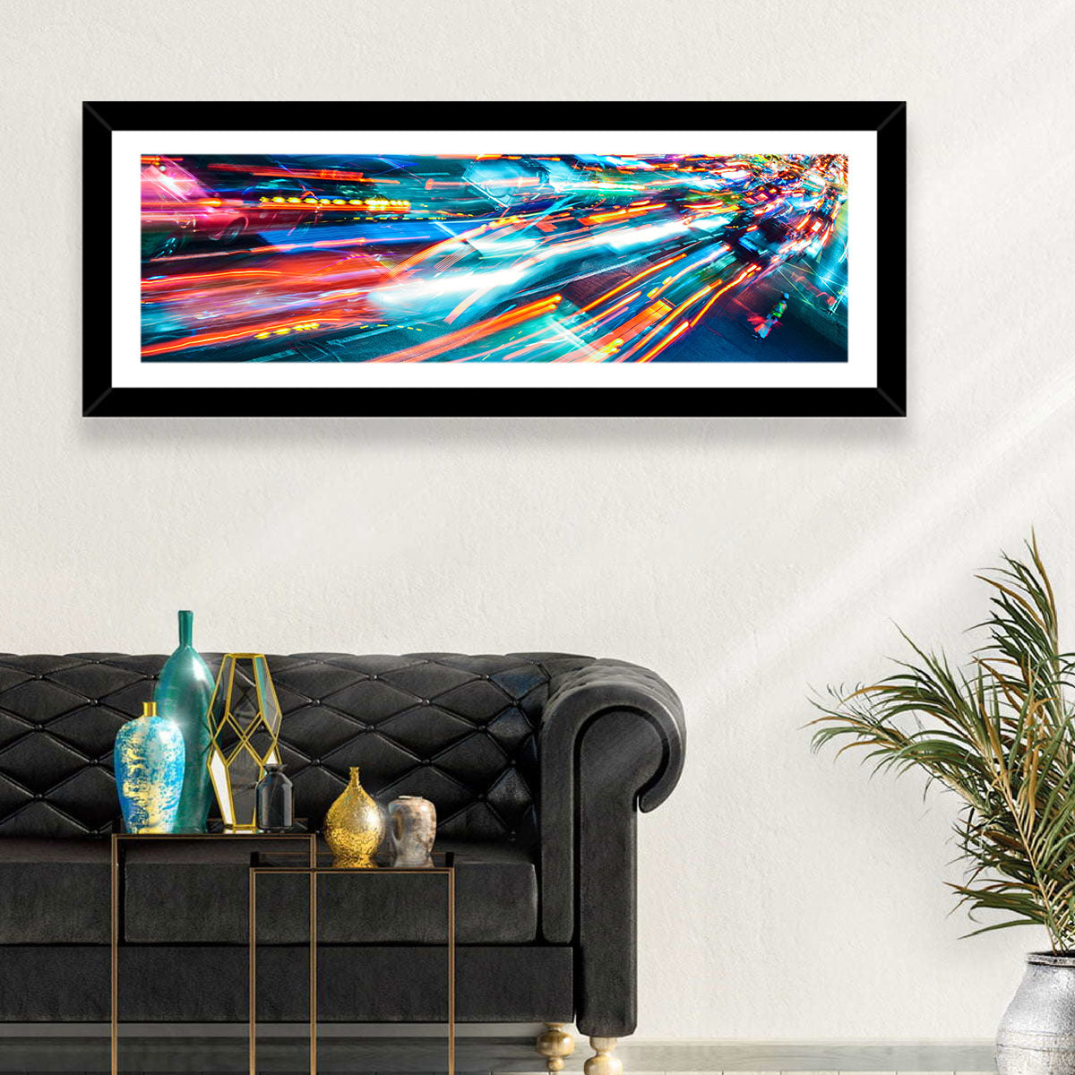 Night Traffic Light Trails Wall Art