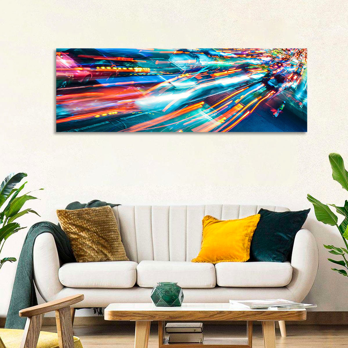 Night Traffic Light Trails Wall Art