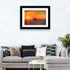 Denmark Oil Rig at Sunset Wall Art