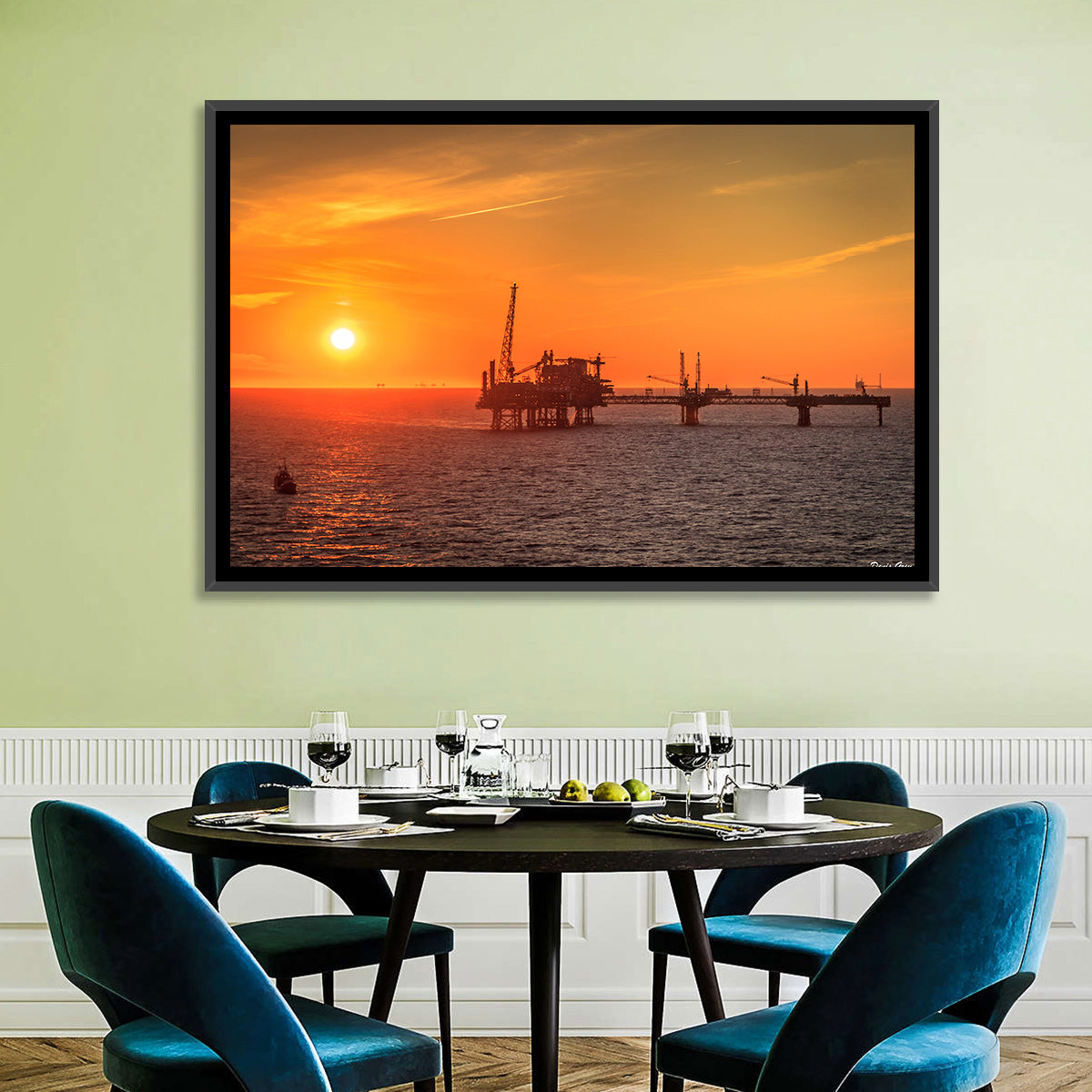 Oil Rig Denmark Wall Art