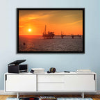 Denmark Oil Rig at Sunset Wall Art