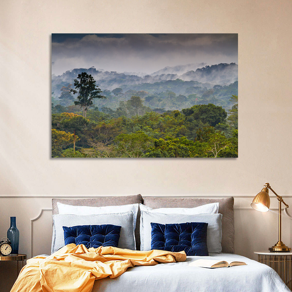 Guinea Rainforest Landscape Wall Art in a room, landscape