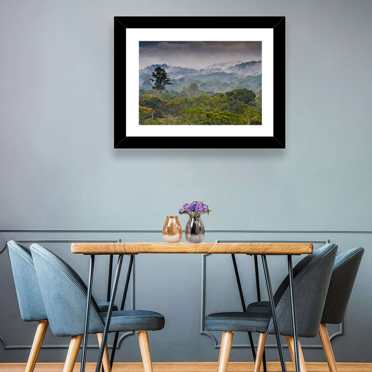 Guinea Rainforest Landscape Wall Art in a room, landscape