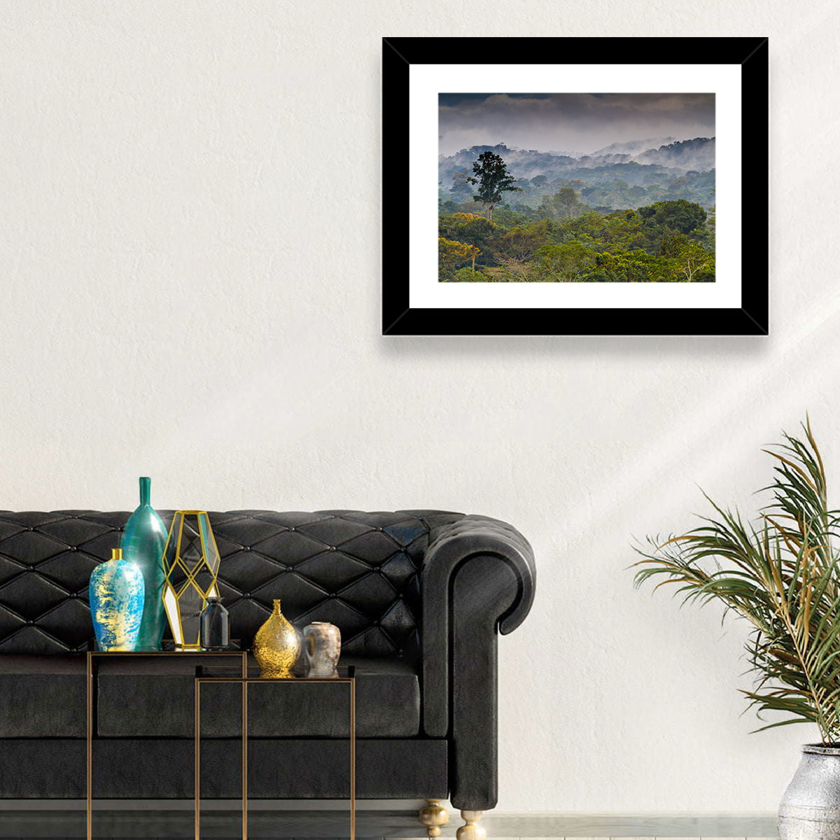 Guinea Rainforest Landscape Wall Art in a room, landscape