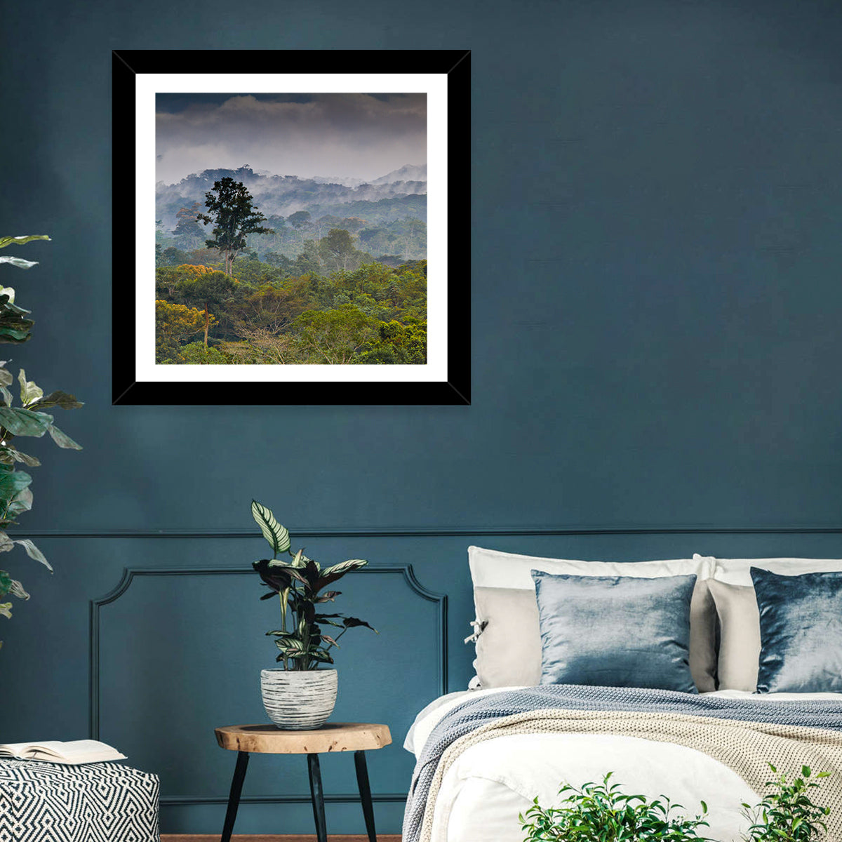 Guinea Rainforest Landscape Wall Art in a room, landscape