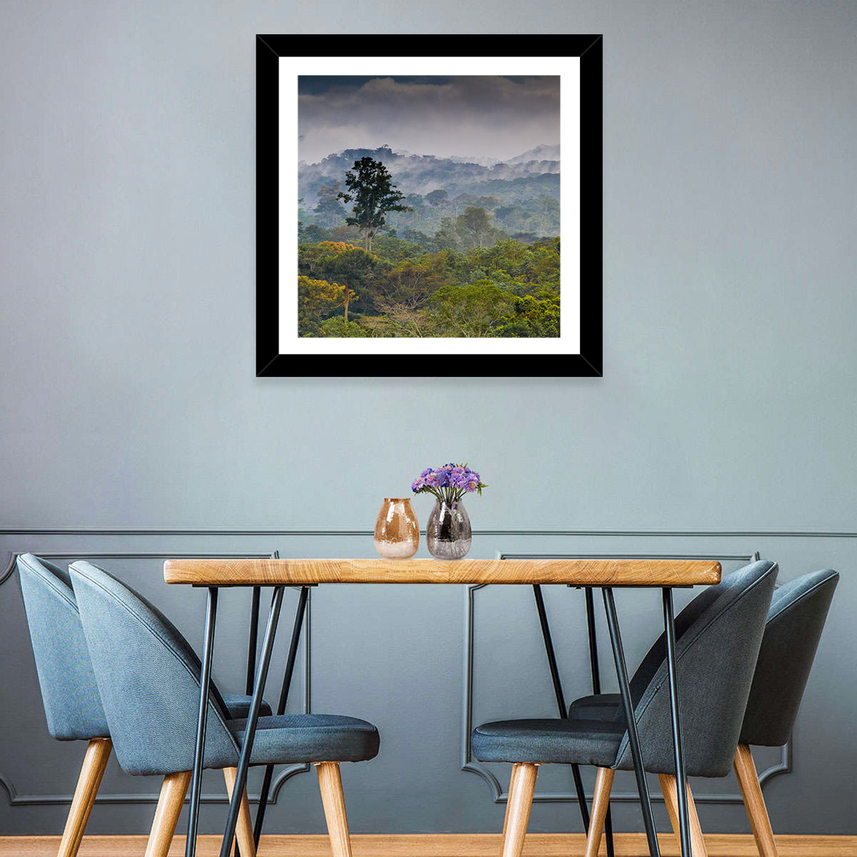 Guinea Rainforest Landscape Wall Art in a room, landscape