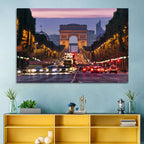 Arc De Triomphe at Twilight Wall Art