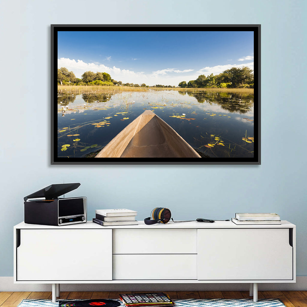 Mokoro Canoe in Okavango Delta Wall Art