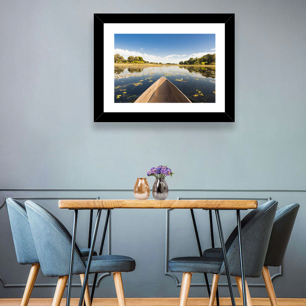 Mokoro Canoe in Okavango Delta Wall Art