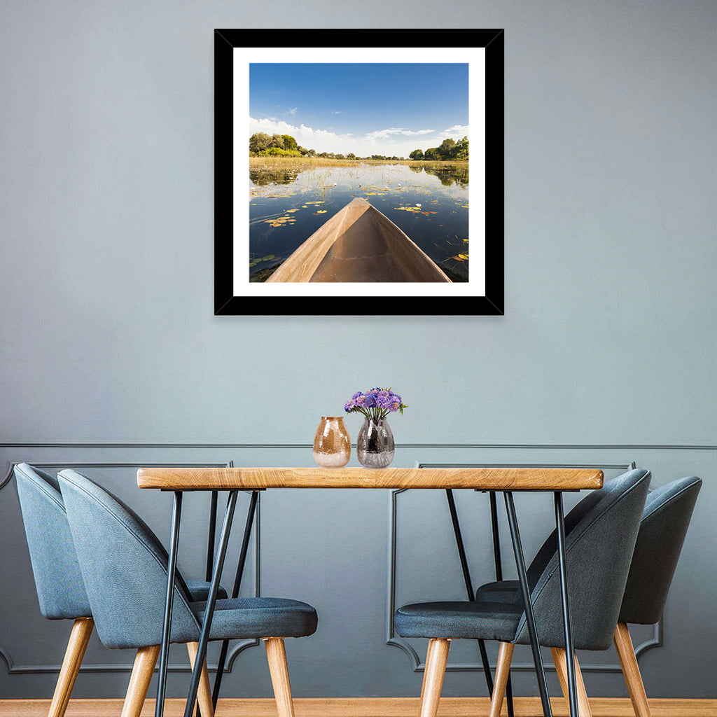 Mokoro Canoe in Okavango Delta Wall Art