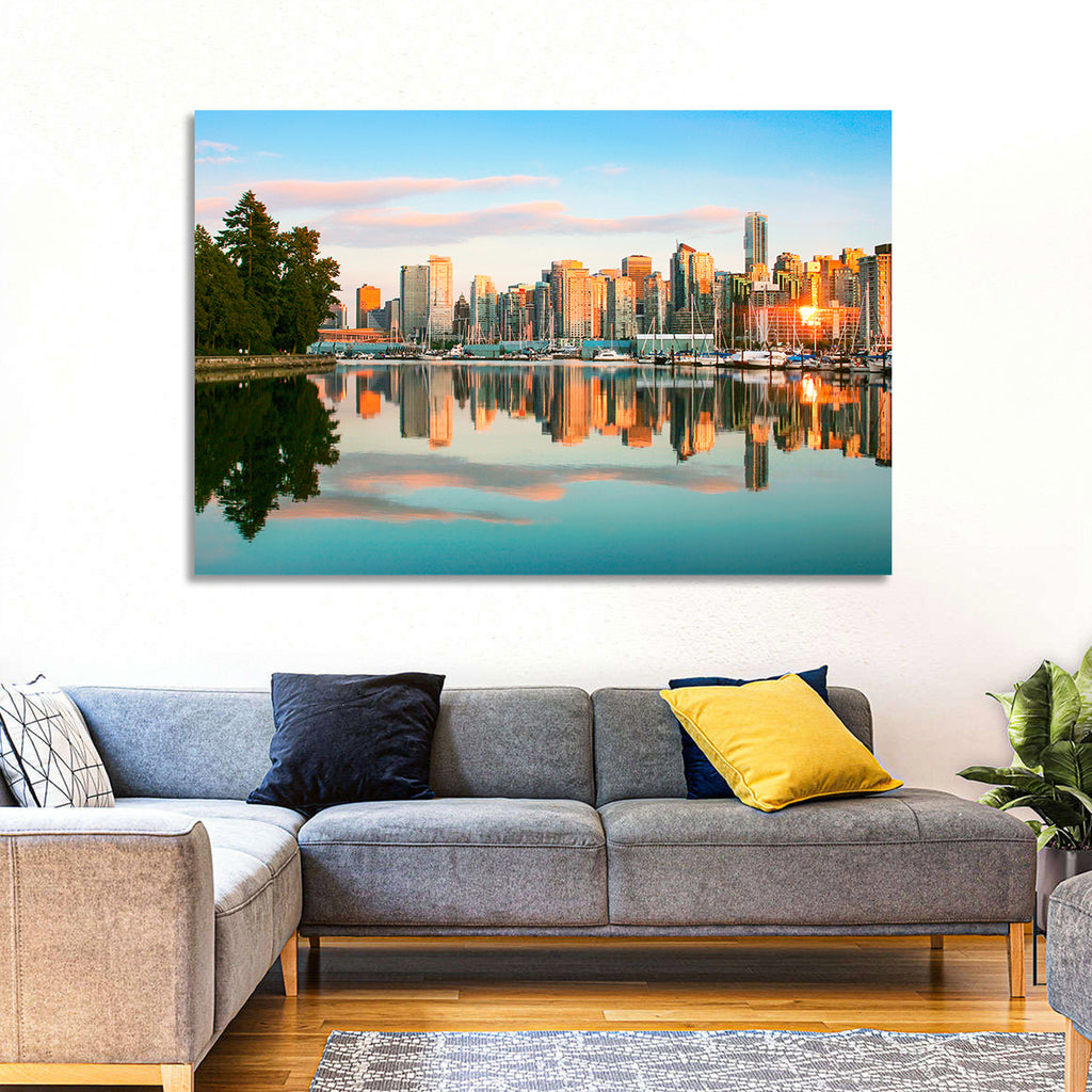 Vancouver Skyline at Coal Harbour Wall Art