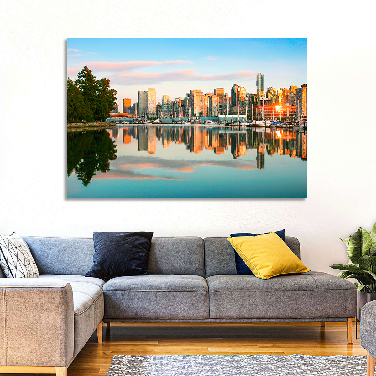 Vancouver Skyline at Coal Harbour Wall Art