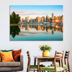 Vancouver Skyline at Coal Harbour Wall Art