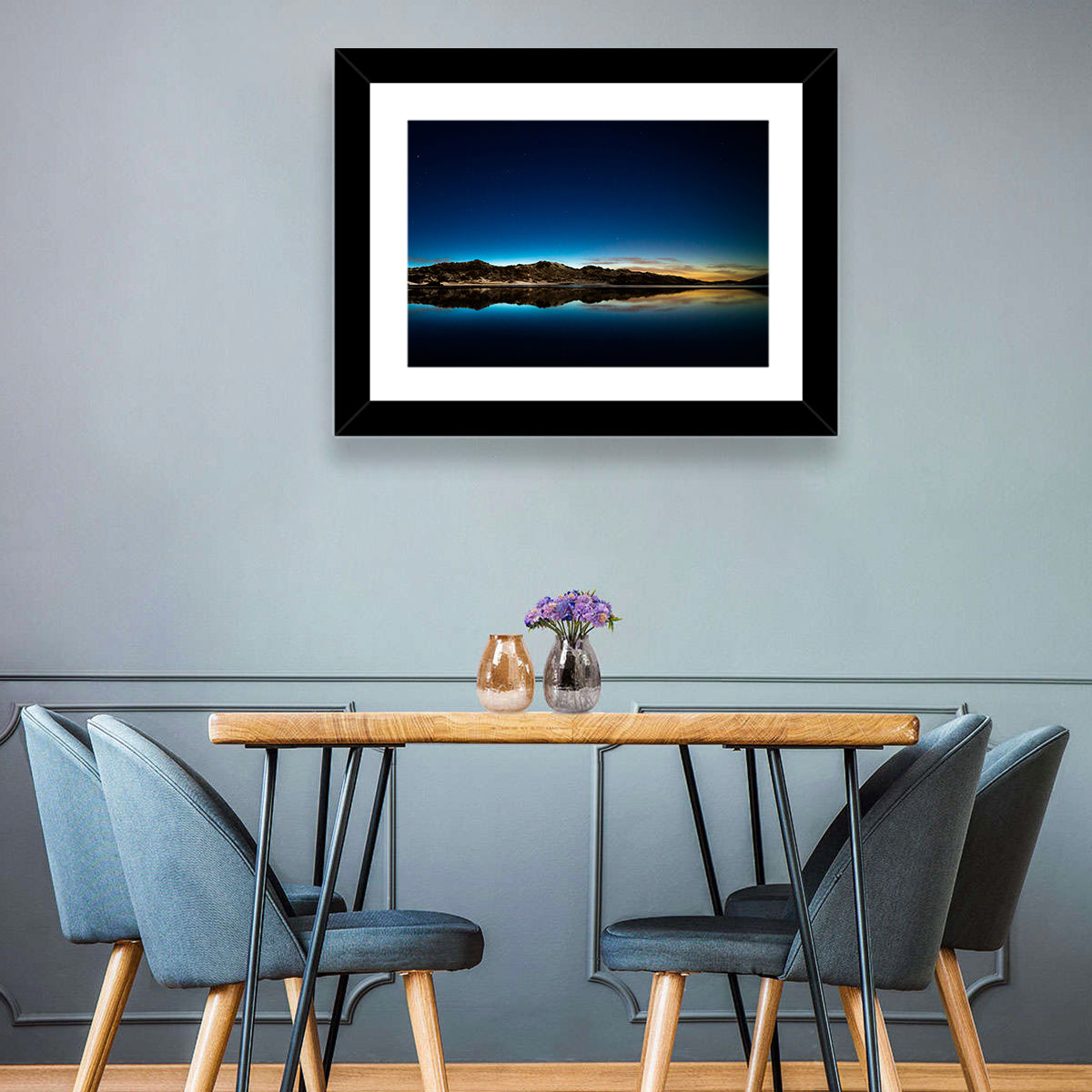 Kleifarvatn Lake at Dusk Wall Art in a room, landscape
