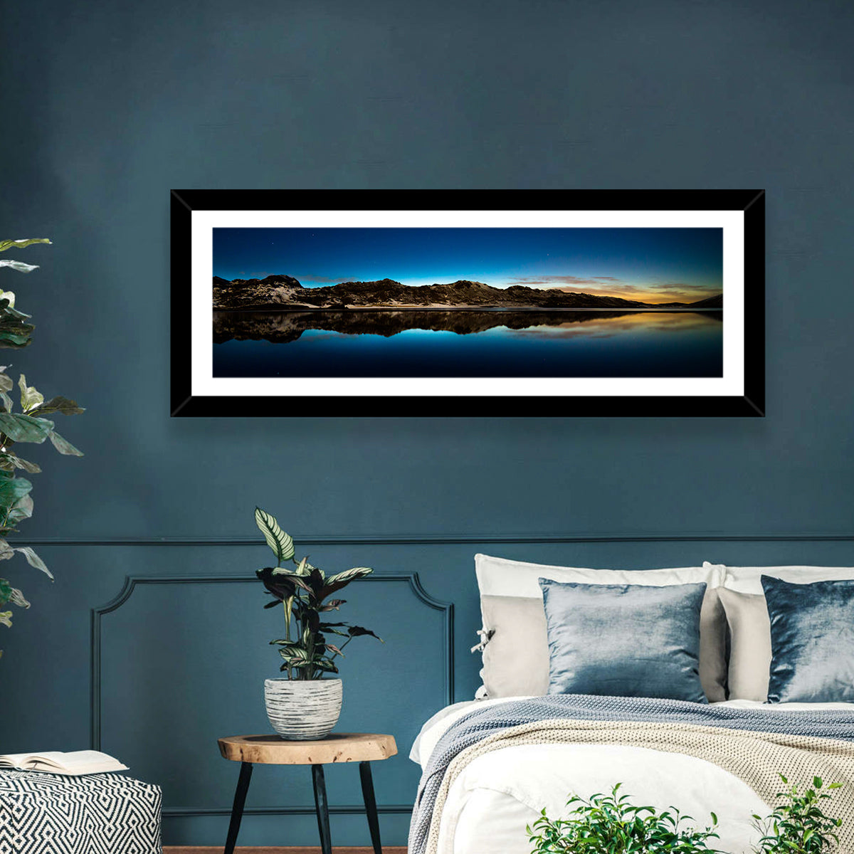 Kleifarvatn Lake at Dusk Wall Art in a room, landscape