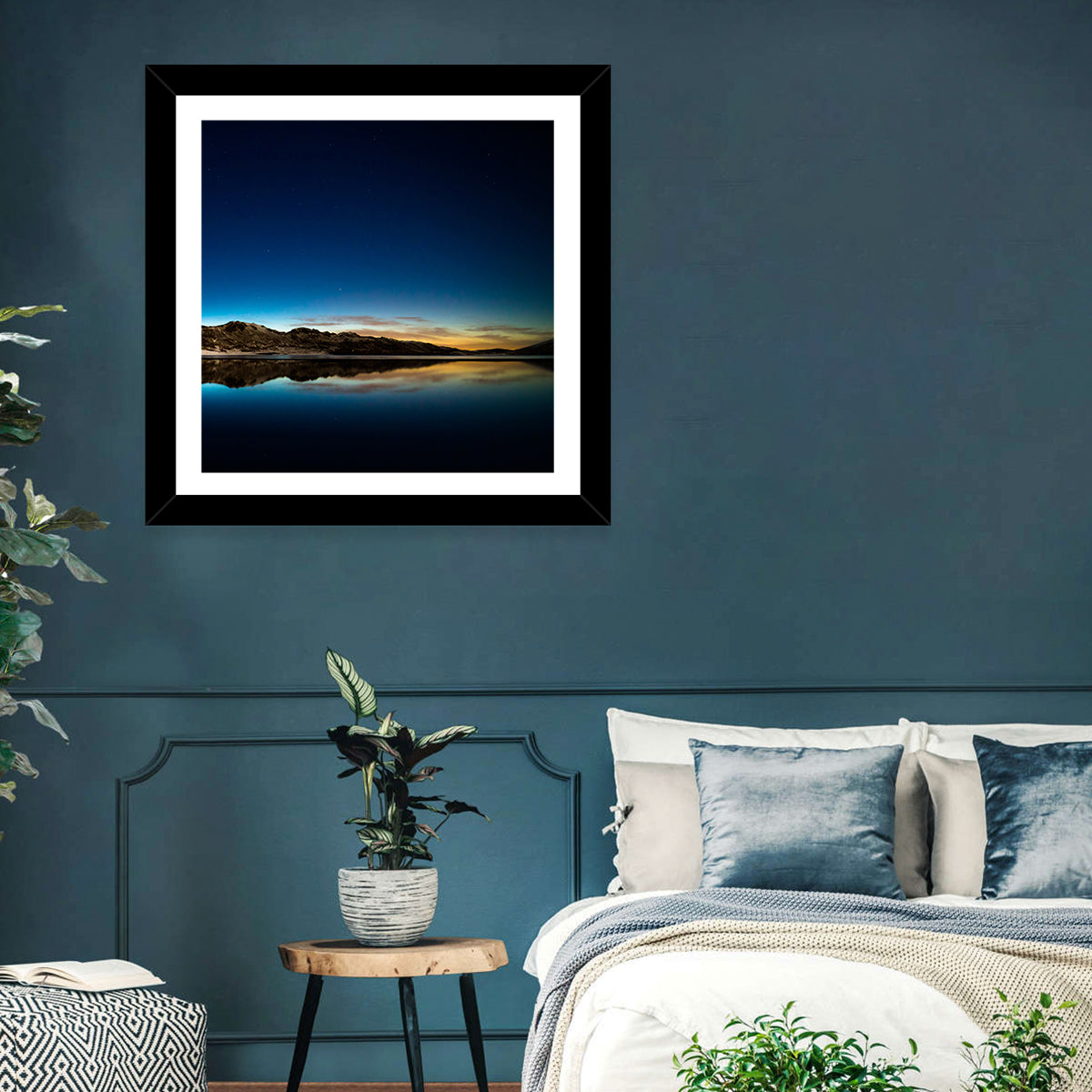 Kleifarvatn Lake at Dusk Wall Art in a room, landscape