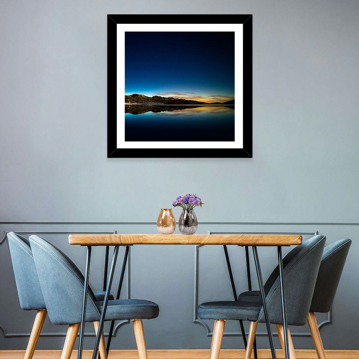 Kleifarvatn Lake at Dusk Wall Art in a room, landscape