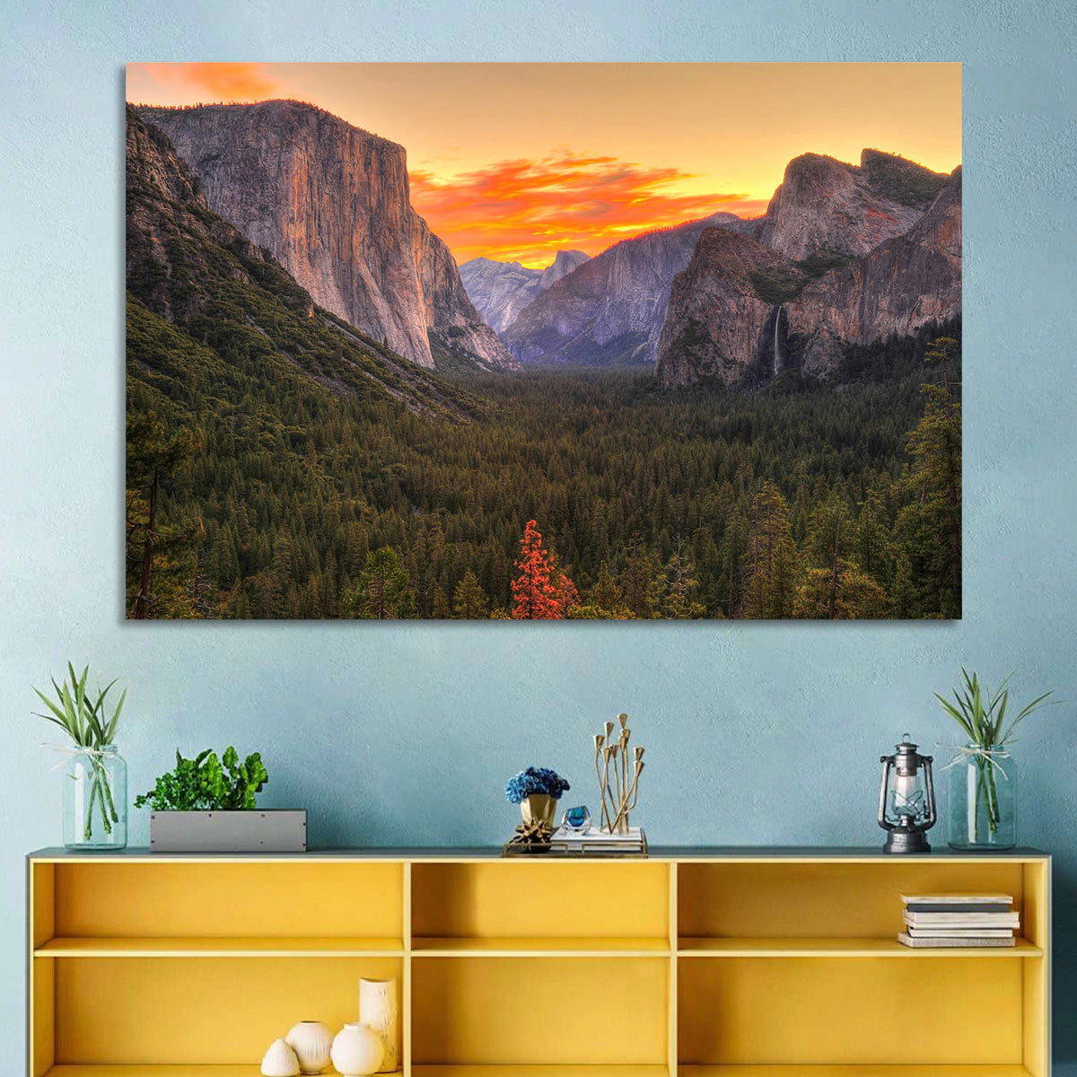 Yosemite Valley Sunset from Tunnel View Wall Art