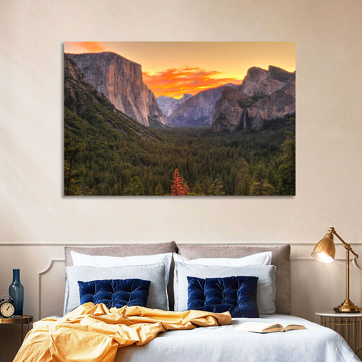Yosemite Valley Sunset from Tunnel View Wall Art