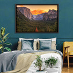 Yosemite Valley Sunset from Tunnel View Wall Art