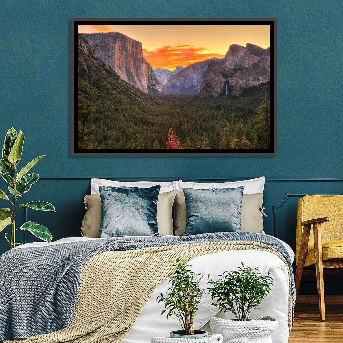 Yosemite Valley Sunset from Tunnel View Wall Art
