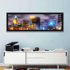 Providence River Night Skyline Wall Art