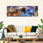 Providence River Night Skyline Wall Art