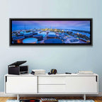 Twilight Oil Refinery River View Wall Art