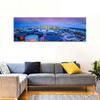Twilight Oil Refinery River View Wall Art